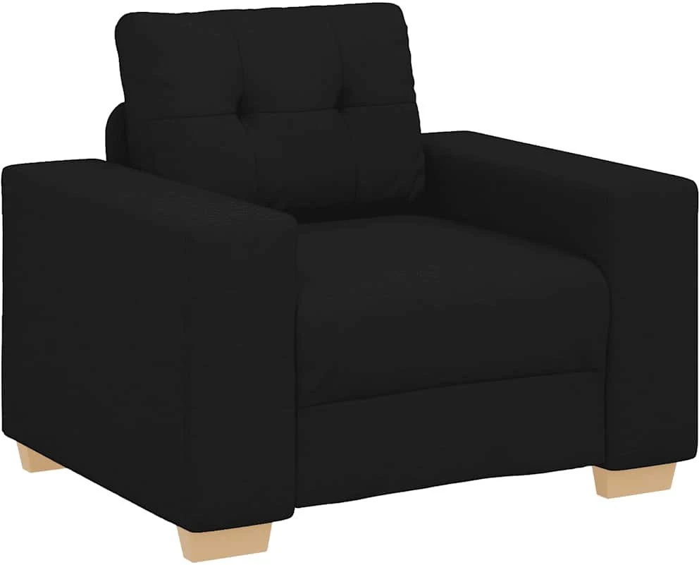 Sofa-kėdė, juoda, 100x78x80 cm, audinys