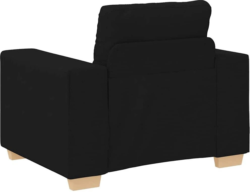 Sofa-kėdė, juoda, 100x78x80 cm, audinys
