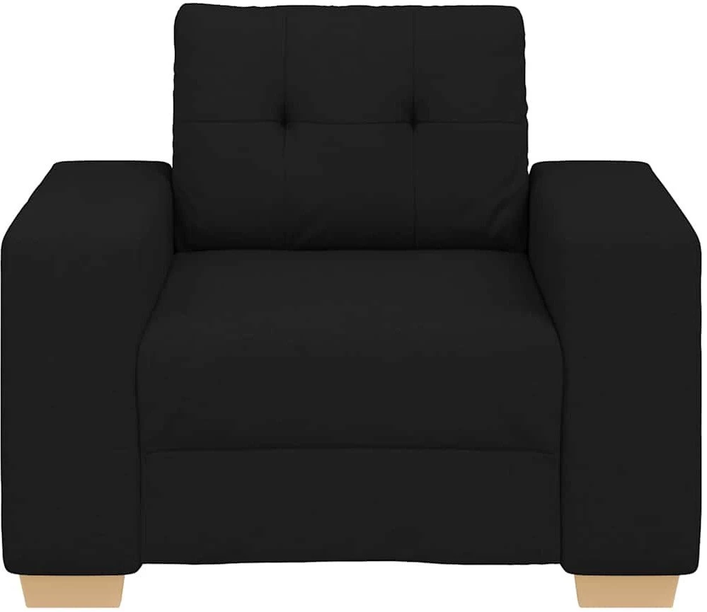 Sofa-kėdė, juoda, 100x78x80 cm, audinys