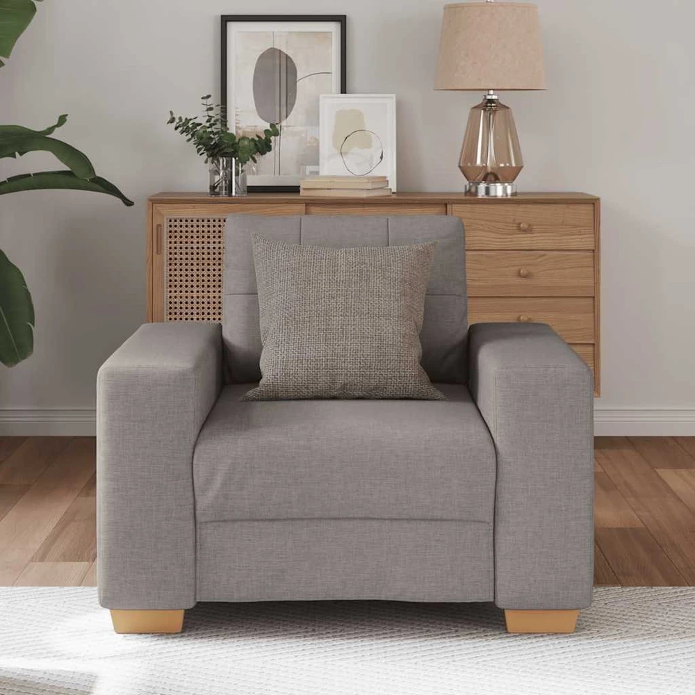 Fotelis Sofos krėslas, pilkai rudas, 100x78x80 cm, audinys