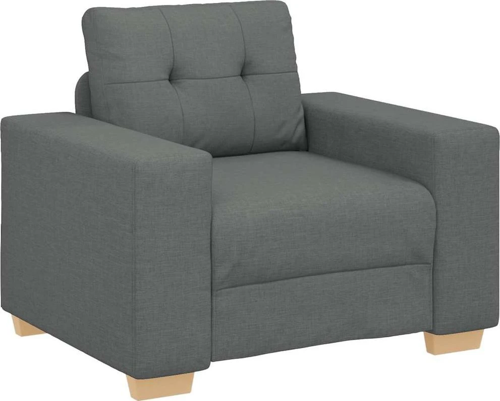 Sofa-kėdė, tamsiai pilka, 100x78x80 cm, audinys