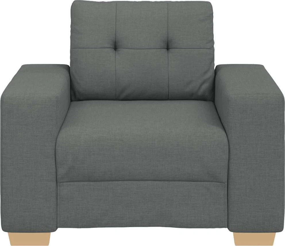 Sofa-kėdė, tamsiai pilka, 100x78x80 cm, audinys