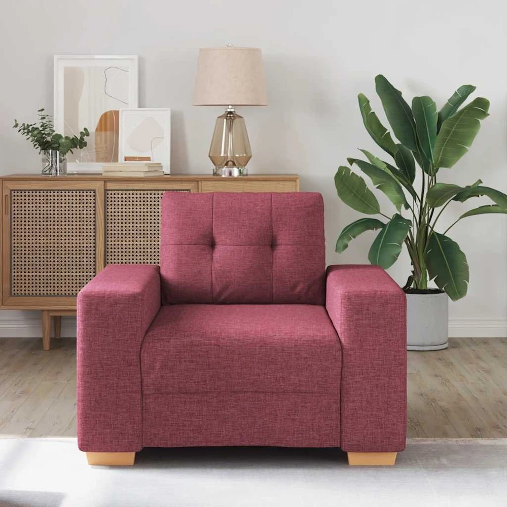 Sofa-kėdė, vyno raudonumo, 100x78x80cm, audinys