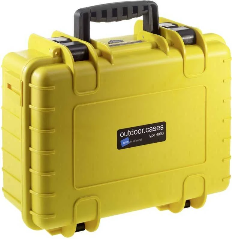 B&W Outdoor Cases Type 4000 Żółta su segregatorem