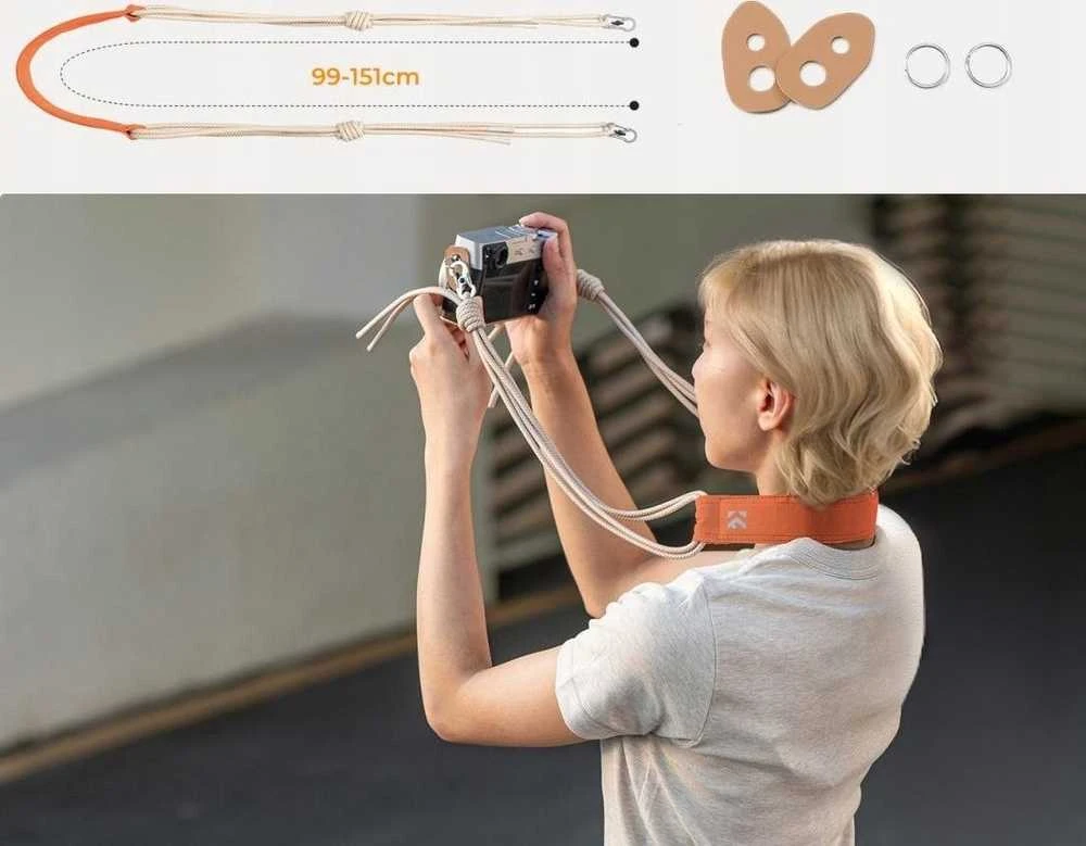 Ulanzi Fotoaparato krepšys per petį telefonui su kamera K&f 5l / Kf13.168 / oranžinis