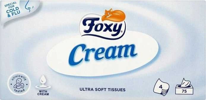 Foxy FOXY Kremas servetėlės su drėkinamuoju kremu 76 vnt.