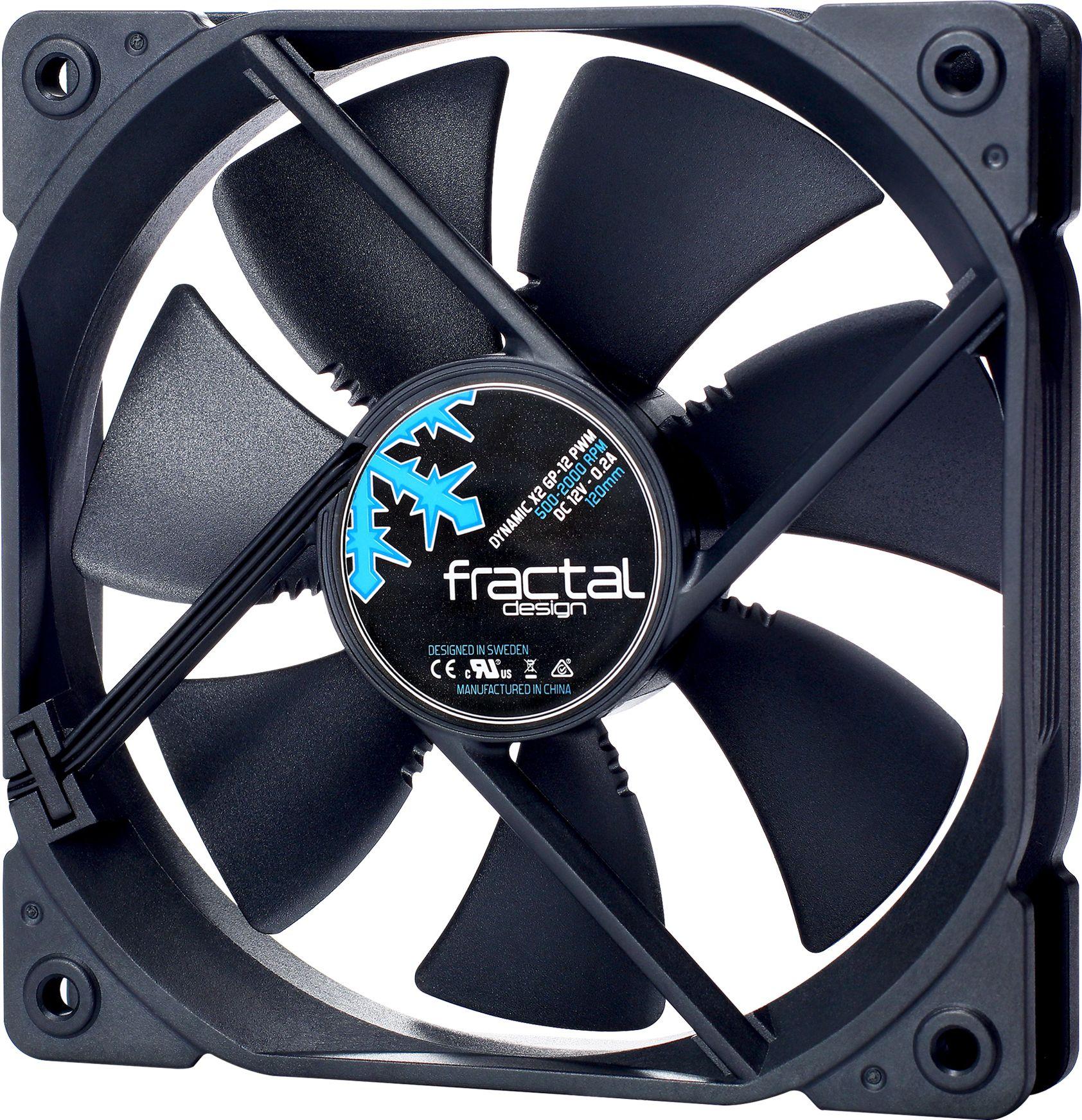 Fractal Design | Dynamic X2 GP-12 PWM Juodas | Baltas blades, juodas frame | Case fan