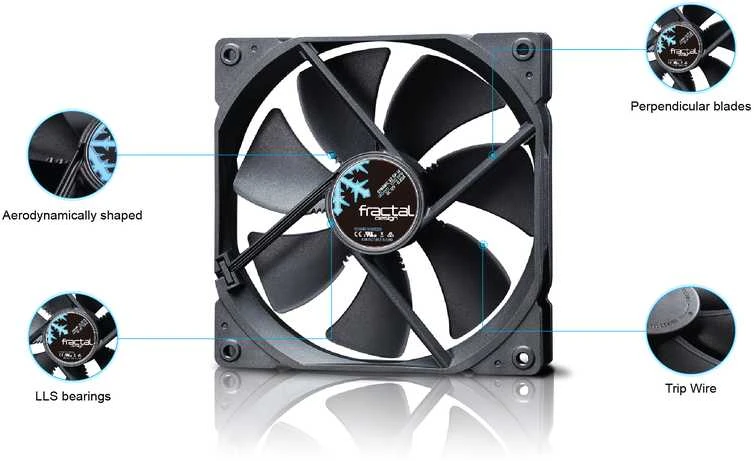 Fractal Design | Dynamic X2 GP-14 | Juodas | Korpuso ventiliatorius