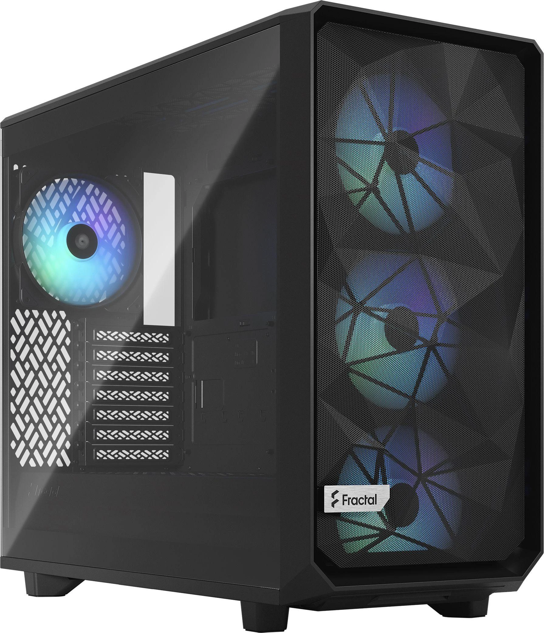 Fractal Design Fraktalų dizainas | Meshify 2 Lite RGB TG šviesos atspalvis | Šoninis langas | Juodas | E-ATX | Įtrauktas maitinimo šaltinis Nr. | ATX