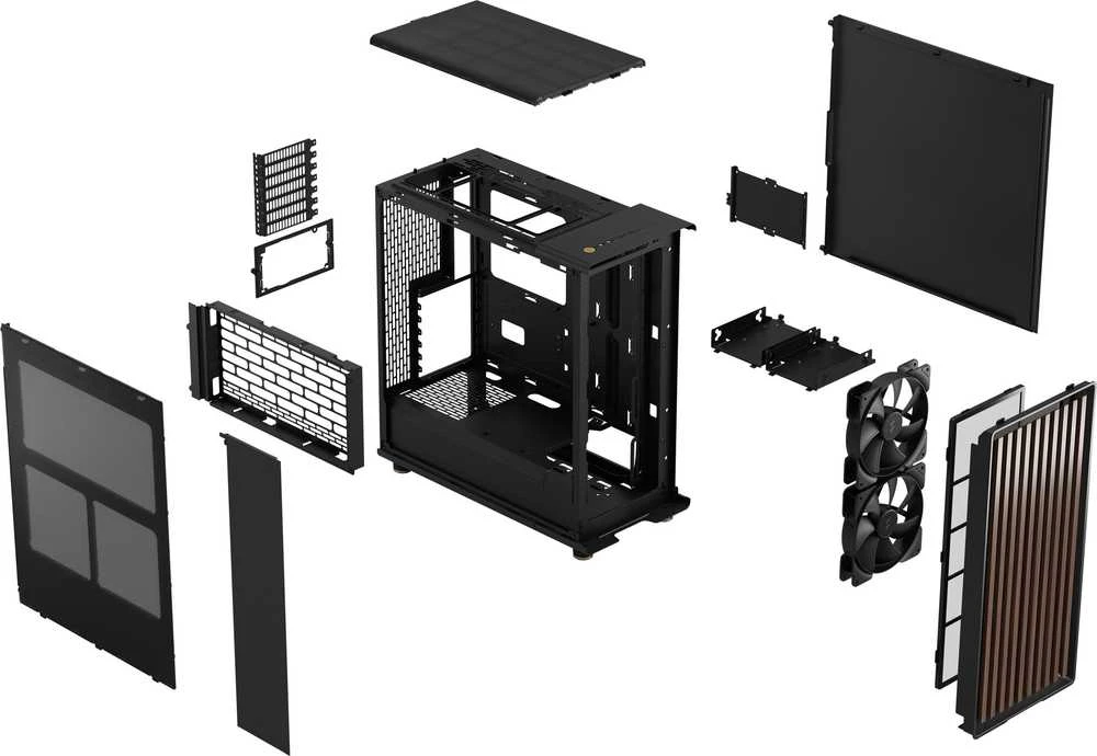 Kompiuterio korpusas Fractal Design North, juoda