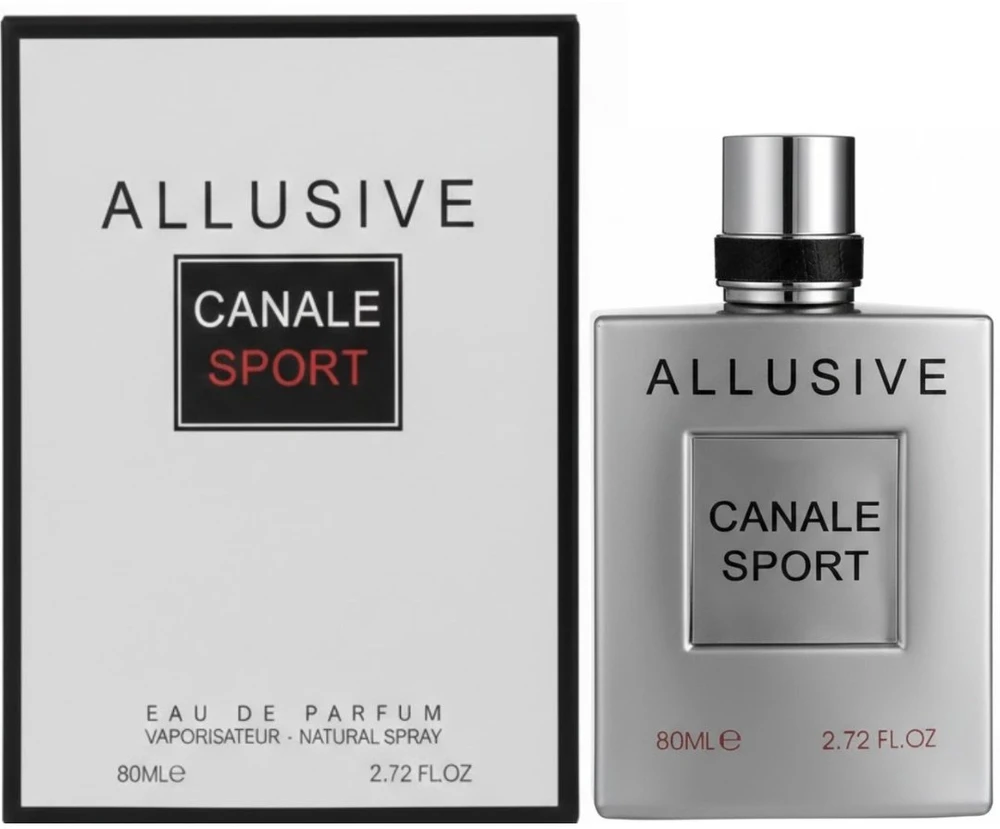 Fragrance World Allusive Canale Sport EDP parfumuotas vanduo vyrams, 80 ml
