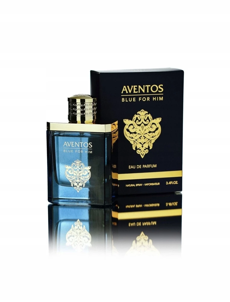Rinkinys Fragrance World: Aventos Mėlyna Eau De Parfum vyrams, 100 ml + Aventos Mėlyna kūno purškiklis, 50 ml