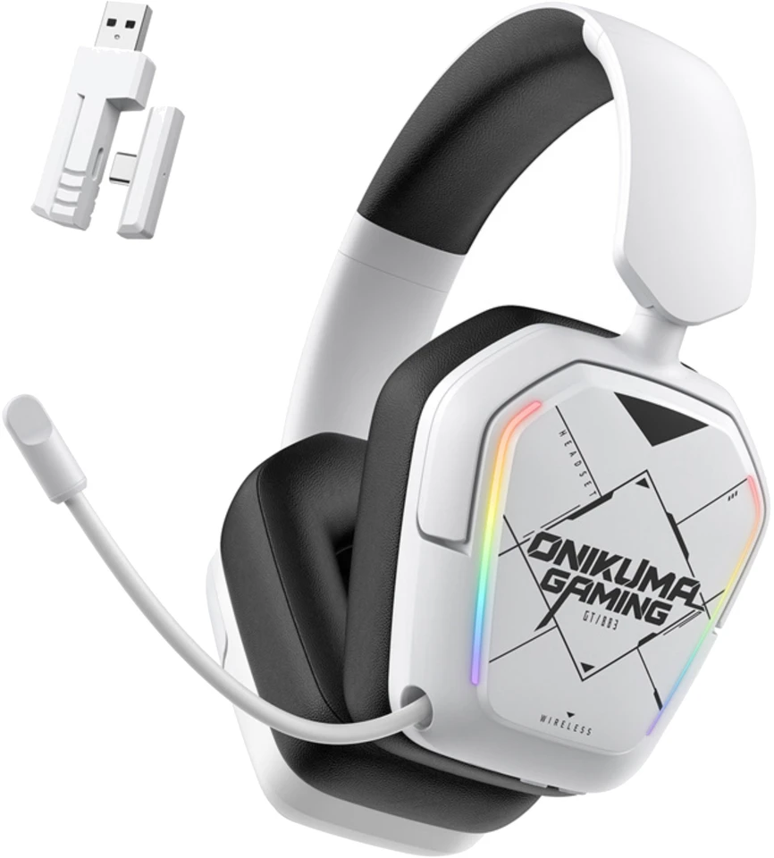 ONIKUMA BT883 ausinės su RGB apšvietimu ir USB adapteriu