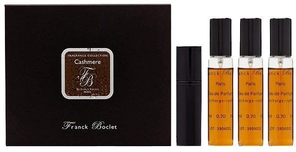 Set Franck Boclet: Cashmere Eau De Parfum Unisex Refill, 3 vnt., 20 ml + Cashmere Eau De Parfum Unisex Papildomas, 20 ml