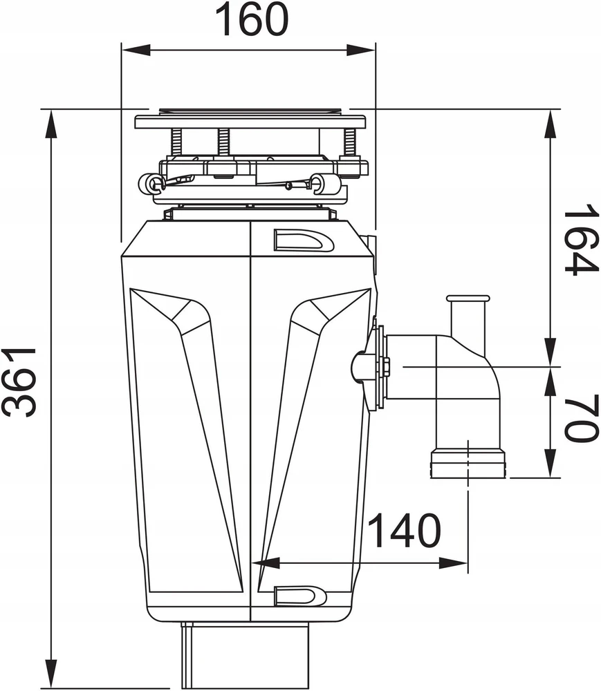 Maisto atliekų smulkintuvas Franke SLIM 50 (1/2 HP), 134.0715.098