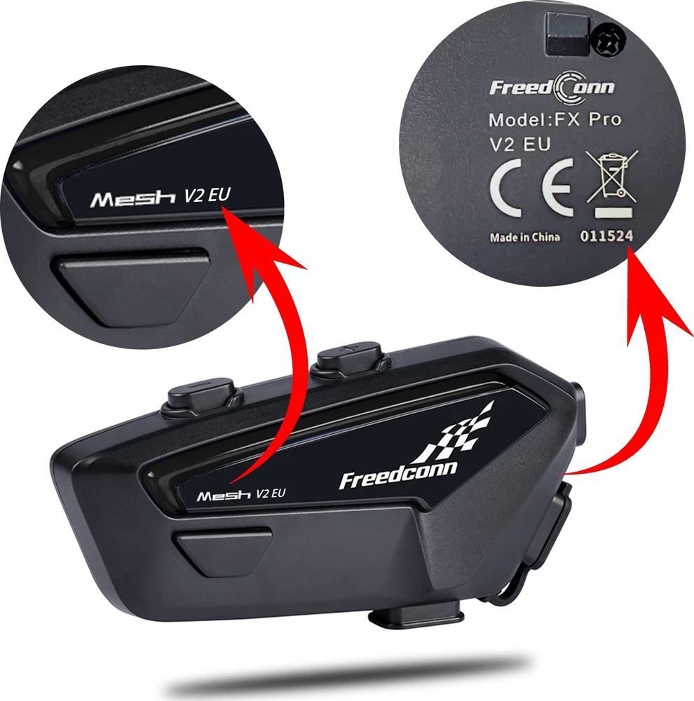 Freedconn Motociklo Interkomas – Freenconn FX Pro V2 EU MESH