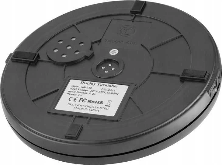 Freepower 360° besisukantis stalas 25x4cm juodas 230V