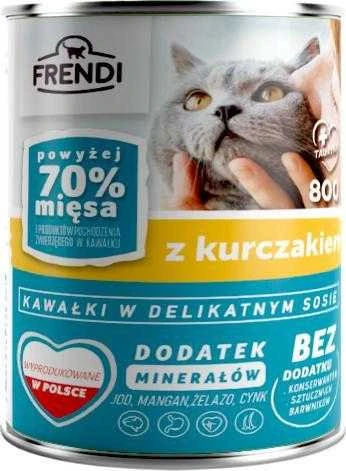 FRENDI Chunks in sauce with vištiena – šlapias kačių maistas – 800g