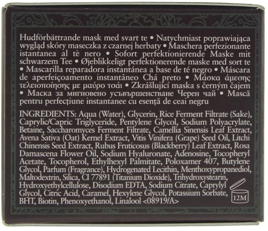 Fresh Fresh, Juodas Tea, Smooth, Antioxidants, Gel Mask, For Face, 30 ml For Women