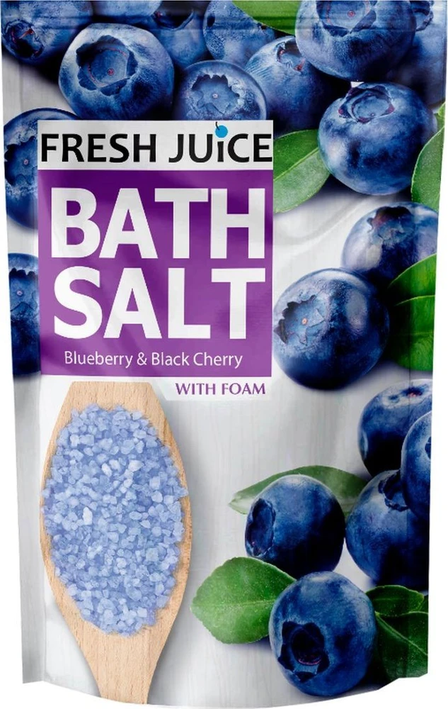 Fresh Juice Šviežių sulčių mėlynių ir juodųjų vyšnių vonios druska, 500g