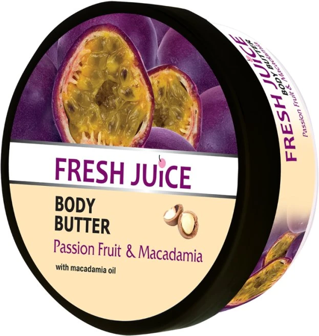 Fresh Juice Passiflora ir Makadamijos drėkinantis kūno sviestas, 225 ml