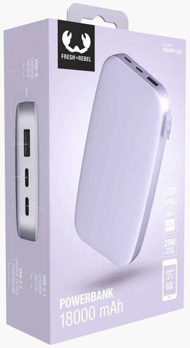 Fresh 'n Rebel 18000 mAh USB-C PD 20W dreamy lilac