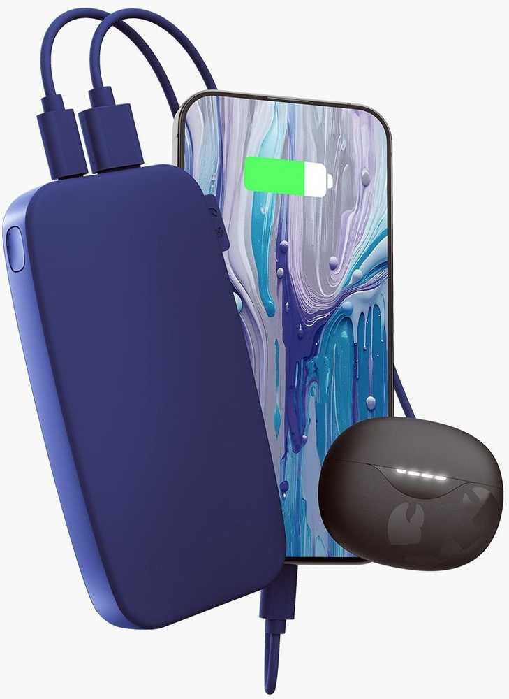Mėlyna „FRESH 'N REBEL“ 12000 mAh USB-C PD 20W „TRUE Mėlynas“