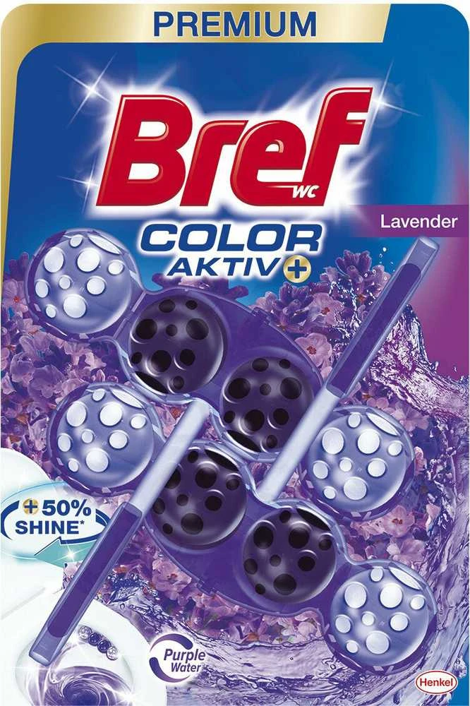 WC valiklis-gaiviklis BREF PURPLE AKTIV LAVENDER, 2×50 g
