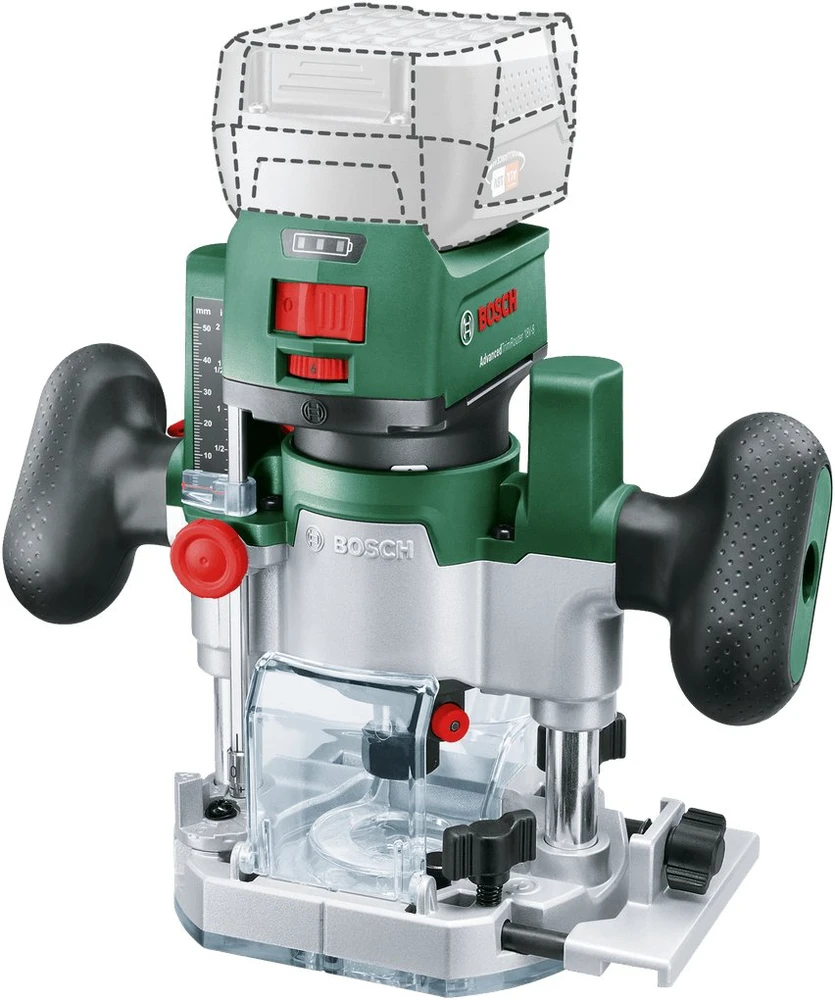 Bosch AdvancedTrimRouter 18V-8 freza SET-be akumuliatoriaus ir kroviklio