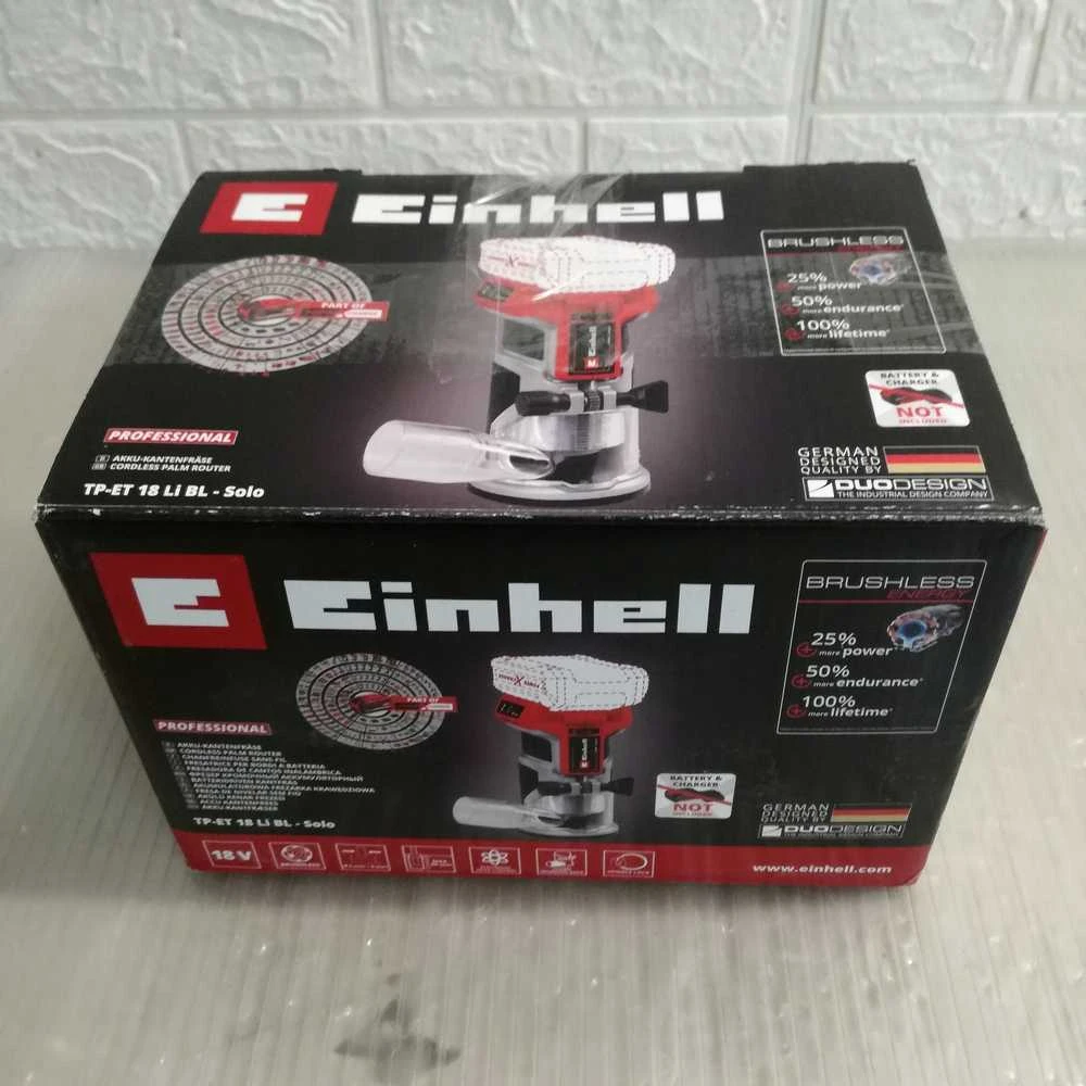 Einhell TP-ET 18 Li BL frezos gamyklinė pakuotė