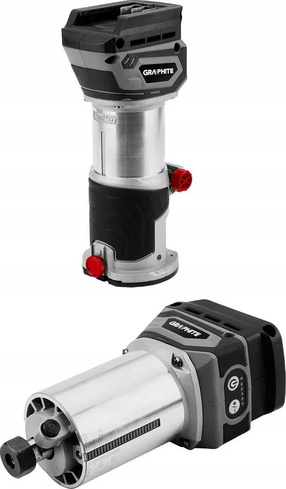 Graphite Frezarka „Energy+“ 18 V bešepetėlinis akumuliatorinis frezavimo staklės