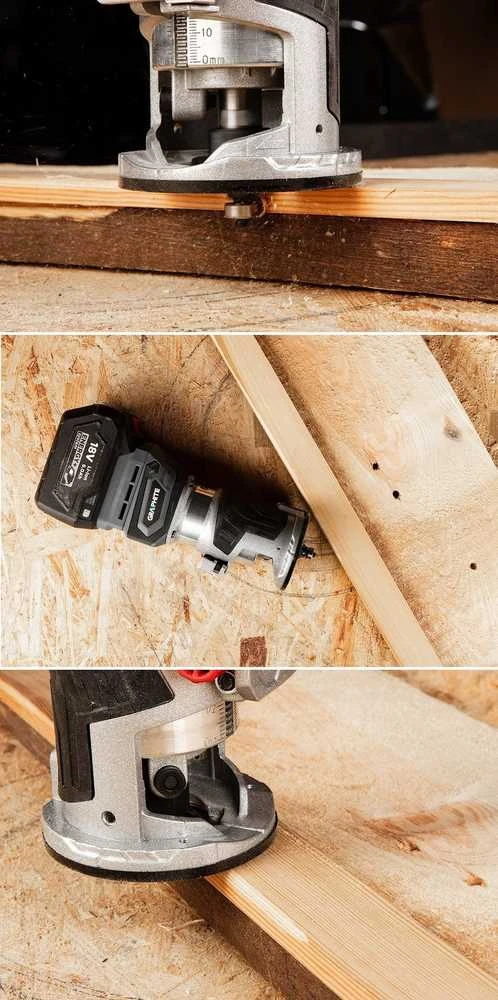 Graphite Frezarka „Energy+“ 18 V bešepetėlinis akumuliatorinis frezavimo staklės