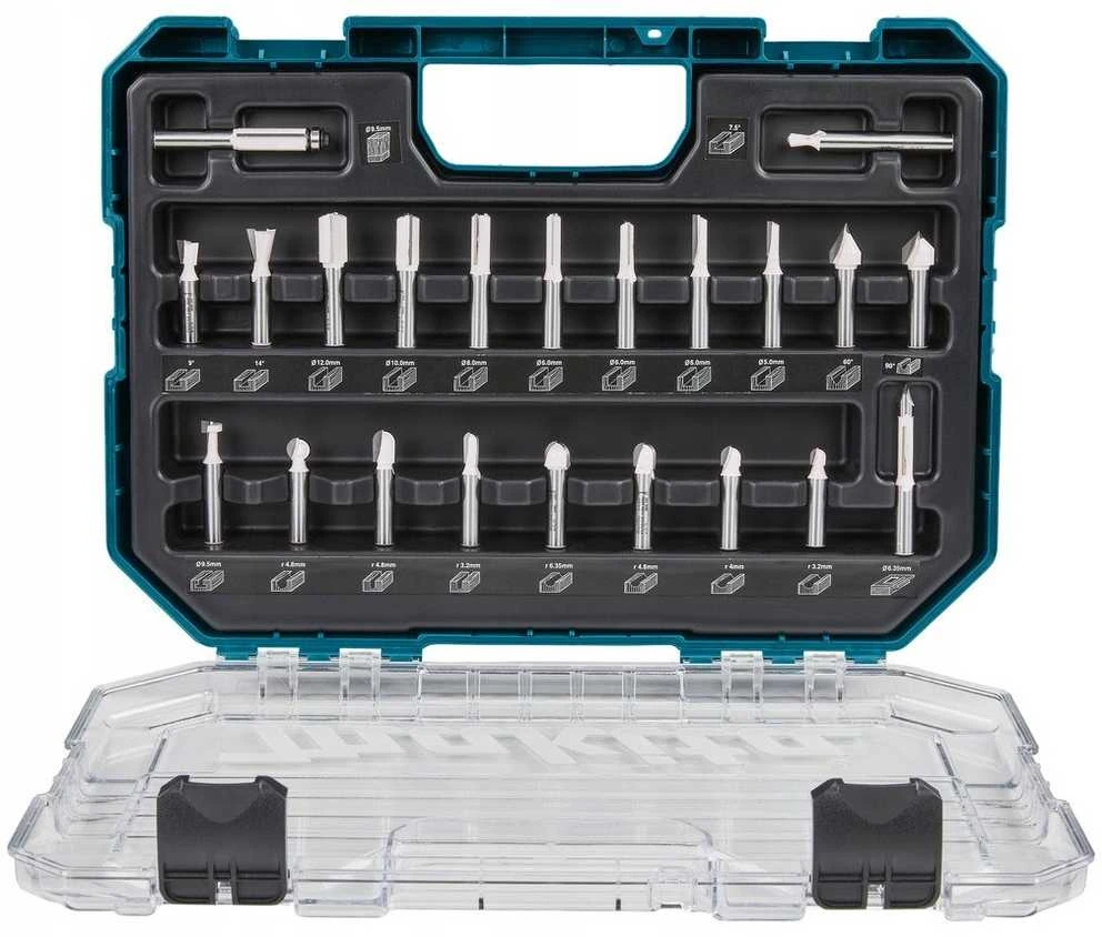Makita 22 vnt. griovelių frezų rinkinys D-74784