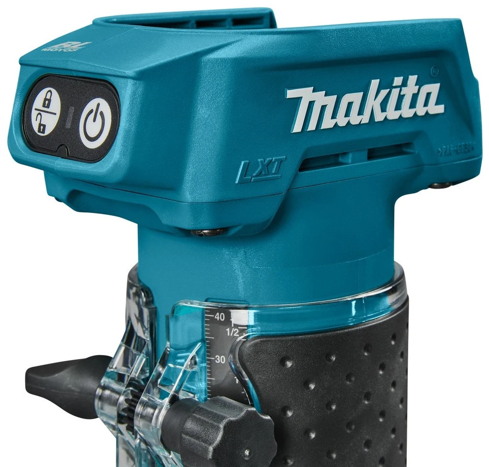 Makita DRT52Z Akumuliatorinis freza 6mm, 30.000 r/min, komplektuojama be akumuliatorių ir kroviklio!