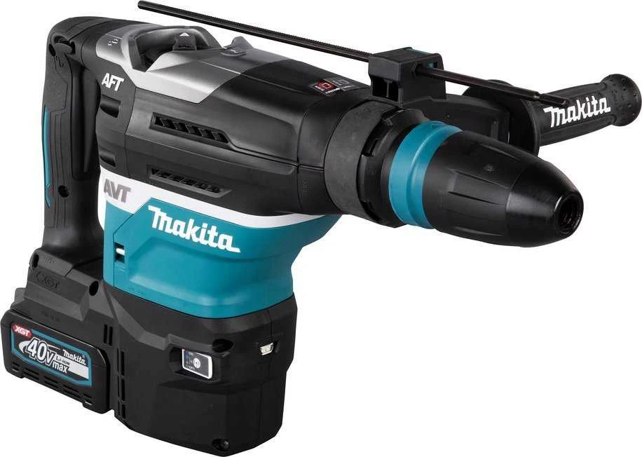 Makita HR005GM202 Perforatorius XGT, SDS-MAX, 8 J, 40mm; 7,4kg, bešepetėlinis variklis, AVT, AFT, AWS (su AWS lustu); XPT; 2X4,0Ah, greitasis kroviklis