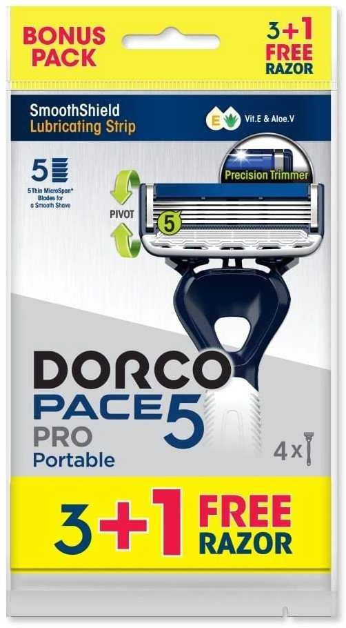 Friendly Organic DORCO Pace vienkartinis skustuvas 5 peiliukai 3+1