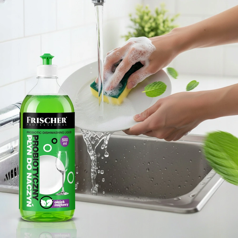 „Frischer“ indų ploviklis su pipirmėčių aliejumi, 500 ml