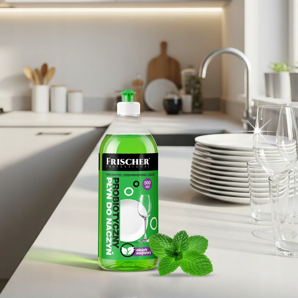 „Frischer“ indų ploviklis su pipirmėčių aliejumi, 500 ml