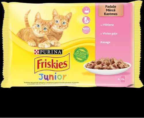 Konservai katėms "FRISKIES®" su žuvimi rinkinys, 4 x 85g