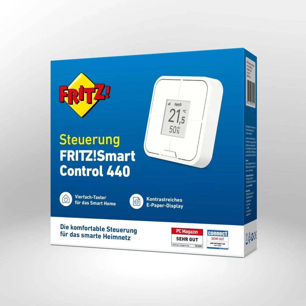 AVM FRITZ! Smart Control 440 20003121 išmaniųjų namų valdiklis – 4 mygtukai – ekranas – baltas