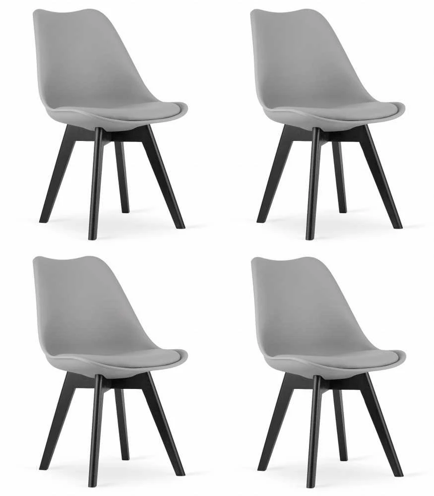 Fromm & Starck Kėdė MARK su pagalvėle, pilka, 82 cm, 4 vnt.