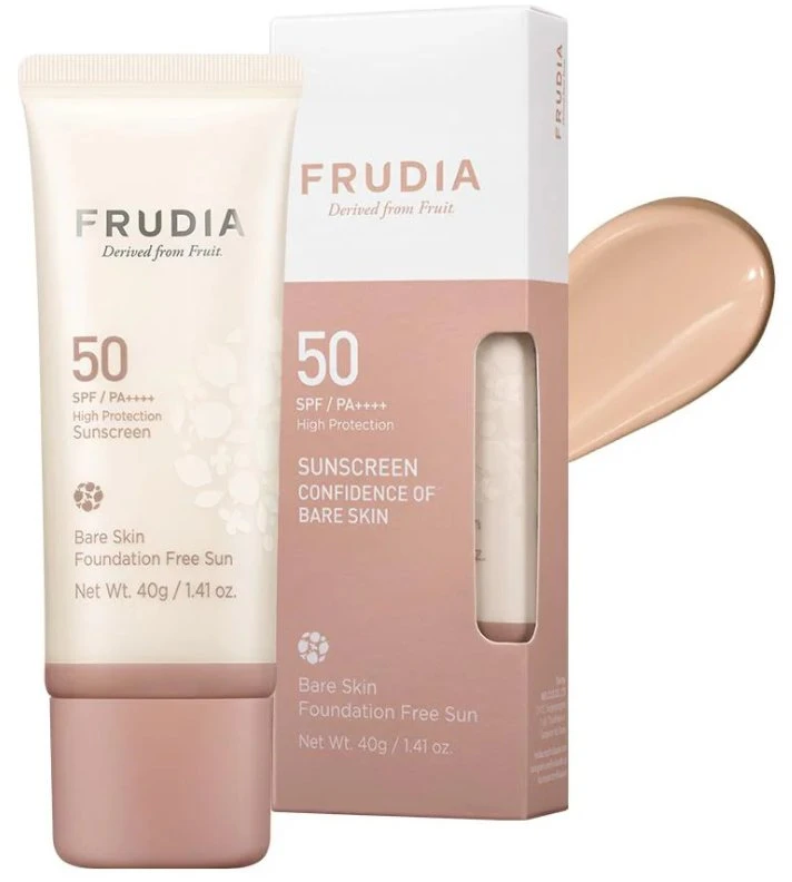 „Frudia Bare Skin“ skaistinamasis skystas makiažo pagrindas SPF 50+, 40 ml