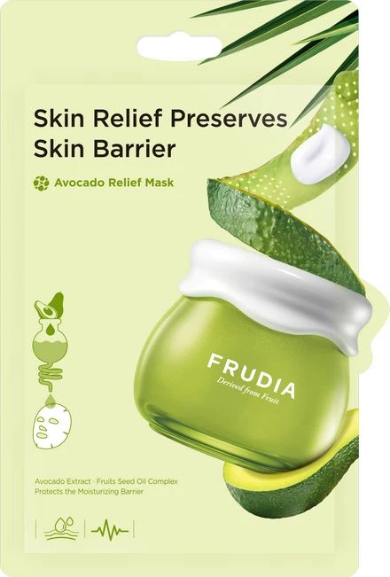 Frudia Avocado Relief kreminė lakštinė kaukė su avokadais (1 vnt.)-20ml