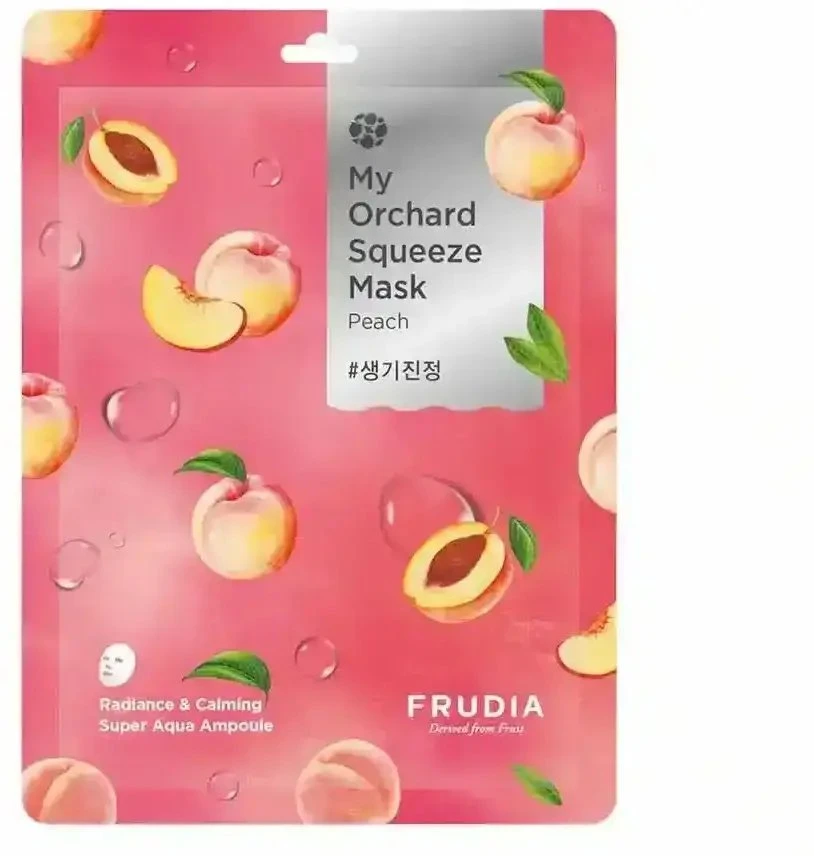 FRUDIA MY ORCHARD SQUEEZE PEACH veido kaukės, 10 x 20 ml