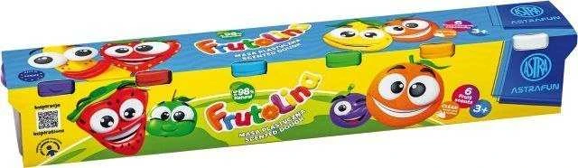 Žaidimų tešla Dovanų vaikams plastikinė masė Frutolina ASTRAFUN 6×100g