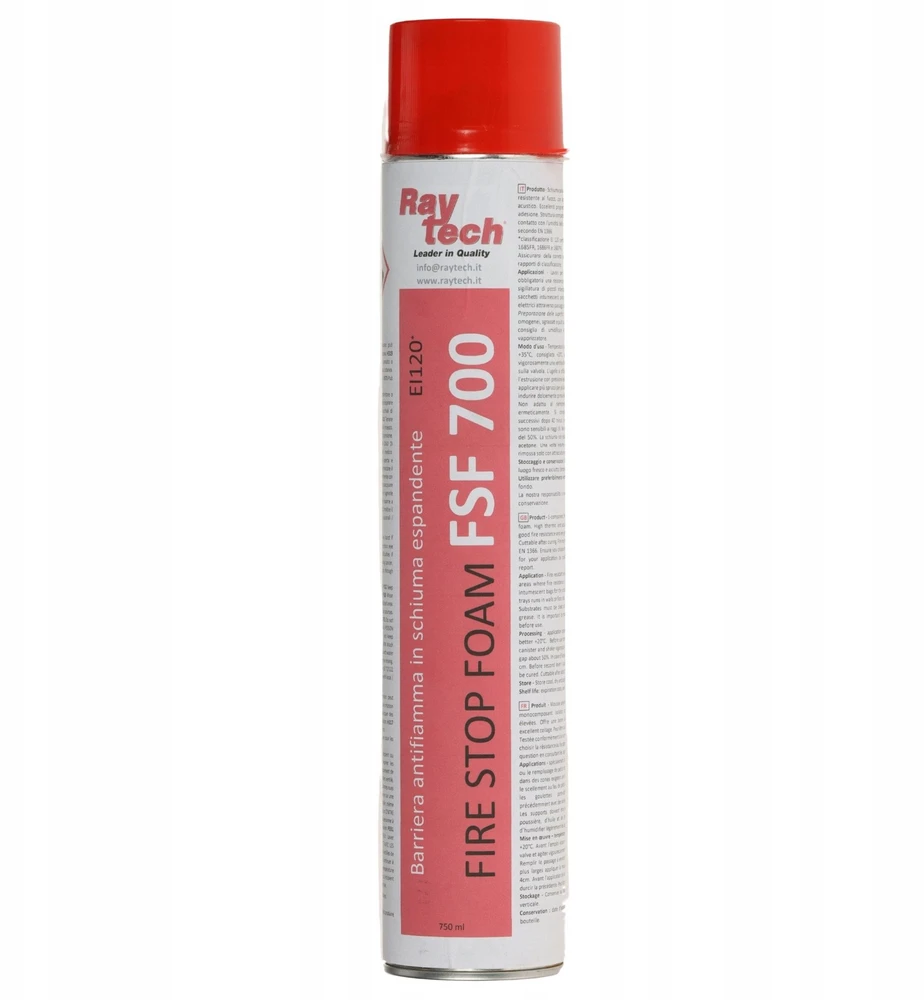 FSF-700 Ugniai atsparios tvirtinimo putos, 750 ml skardinė, RayTech
