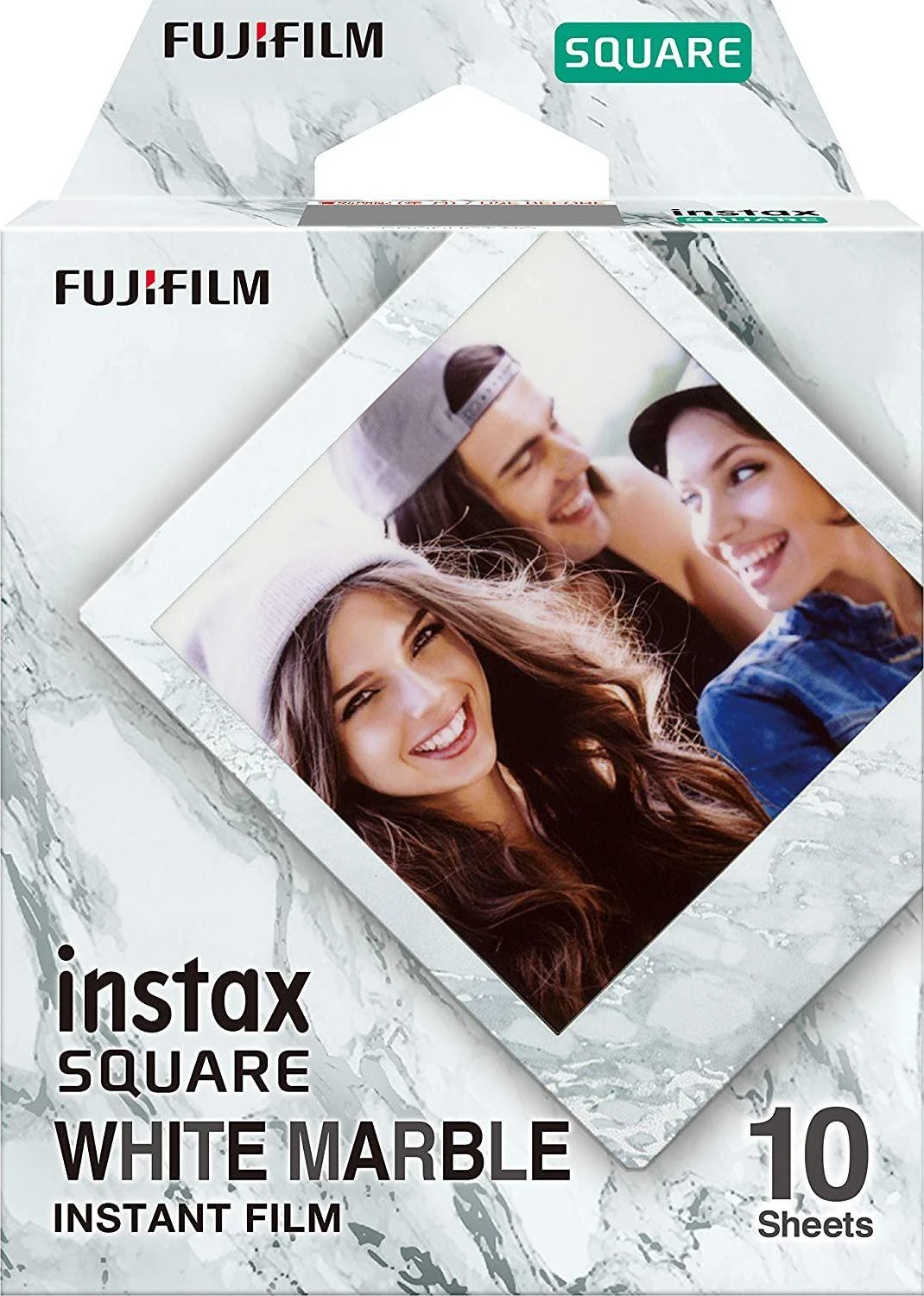 Fujifilm Moment.fotoplokšt. Instax SQUARE WHITEMARBLE (10pl)