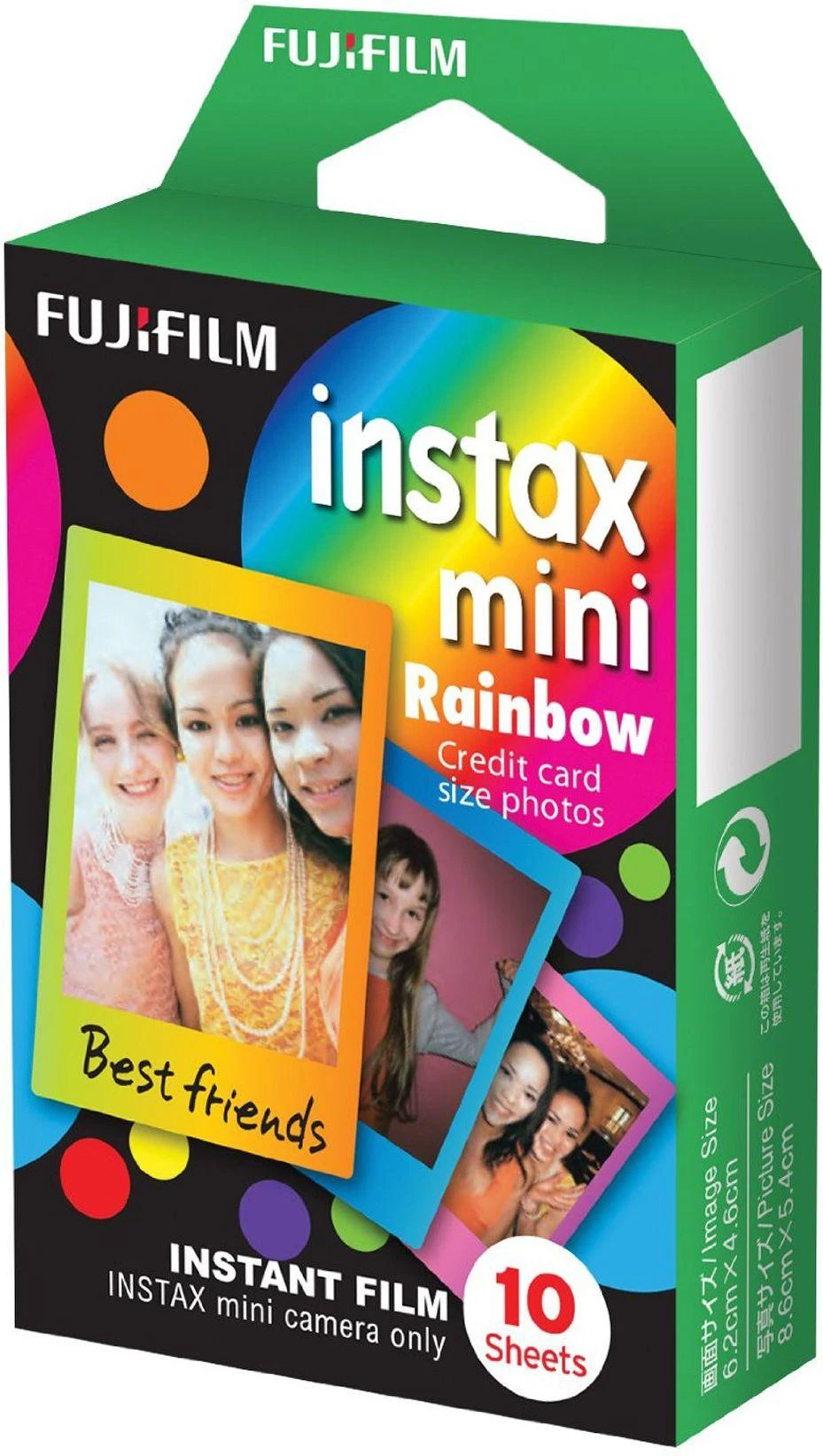 Fujifilm | Instax Mini Rainbow momentinis filmas | 86 x 54 mm | Kiekis 10
