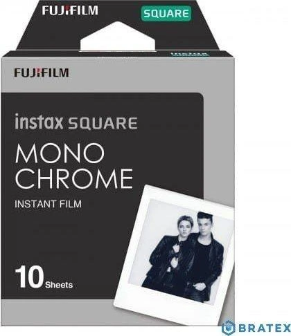 Fujifilm | Instax Square Monochrome (10pl) Momentinis filmas | 86 x 72 mm | Vaizdo sritis: 62 × 62 mm | Kiekis 10
