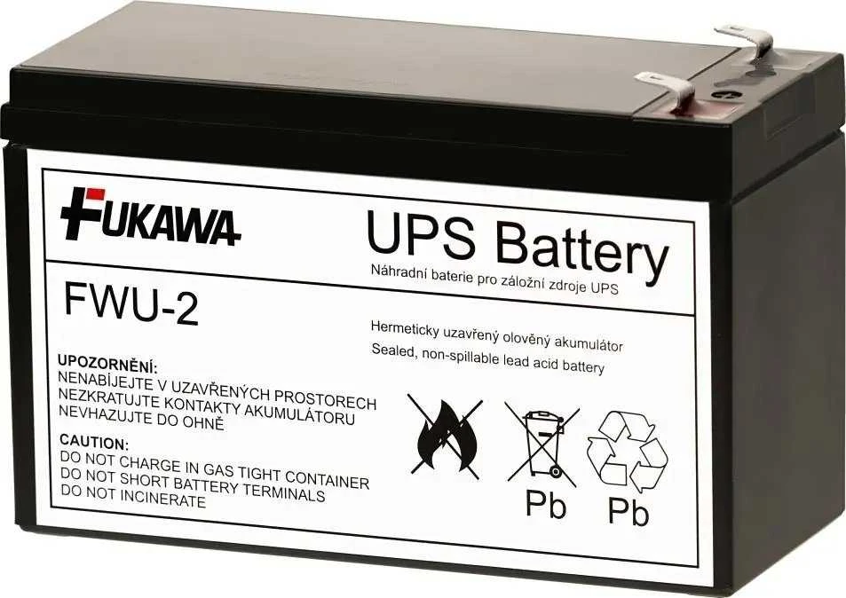 Fukawa baterija – FUKAWA FWU-2 pakaitinė baterija, skirta RBC2 (12V / 7,2Ah, Faston 250) – FWU-2